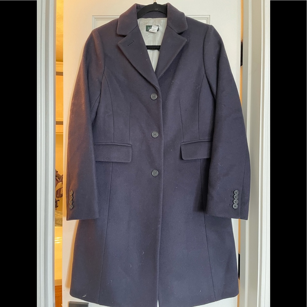 J. Crew, Classic Navy Coat. Excellent condition.